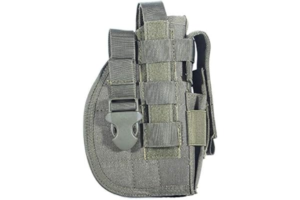 Gexgune Universal Tactical Gun Holster Droitier Molle Pistol Holster Combat Airsoft Ceinture Ceinture Holster Noir Tan Vert Multicam pour Droitier (5 Couleurs en Option)
