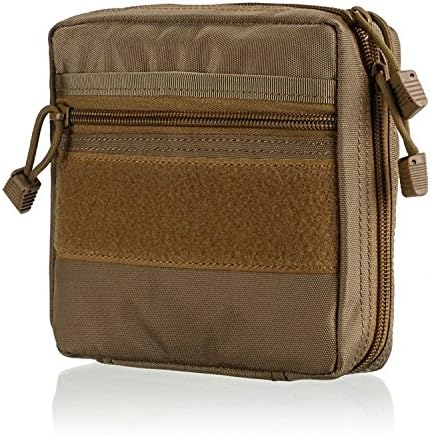 Gaodear MOLLE Tactical Bags Portable Packs EDC Pouch Multi-function Medical Kit Utility Tool Belt First Aid Survival Bag (Brown)