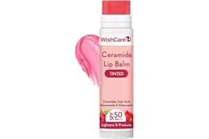 WishCare Tinted Lip Balm with SPF 50 PA+++ | Brightening Lip Balm for Dark Lips | Kojic Acid & Niacinamide | For Women | 5g