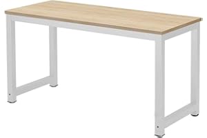 Millhouse Computer Desk for Home Office, Study, Gaming, and Workstation, PC & Laptop Table, Beech-White