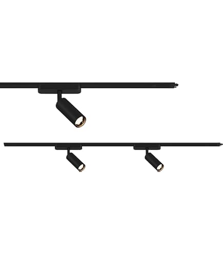 Kit Éclairage Rail LED Zoom - 3m, 4 Spots, 3 Phases - Luminosité & Couleur Réglables (20-30W, 2700K-4000K)