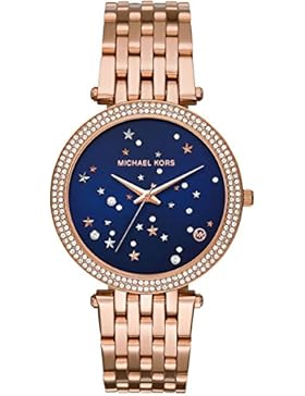 Michael Kors Damen-Armbanduhr Quarz One Size, blau, rosé