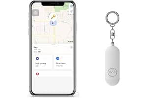 DOHOME Personal Alarm for Women Works with the Apple Find My APP Finding Your Items(iOS devices only), USB Rechargeable 130dB Loud Siren LED Flashlight, Security Alarms Keychain Kids Elderly,(001)