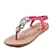 Produktbild Amlaiworld Frauen Perlen Clip Zehensandalen Wohnungen böhmischen Fischgrät (37, Hot Pink)