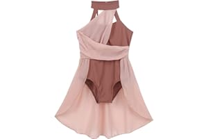 dPois Enfant Fille Académique Justaucorps Danse Classique Robe Patinage Artistique Ballet Robe Danse Lyrique Latine Tenue Danse Contemporaine Gymnastique 3-16 Ans