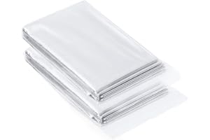 Cezaro - Lot de 2 couvertures Thermique Isolante | De Survie Isothermique |Grand Format 130cm x 210cm| Imperméable Coupe-Vent | Aluminium | Urgence Sauvetage (Quint x 2)