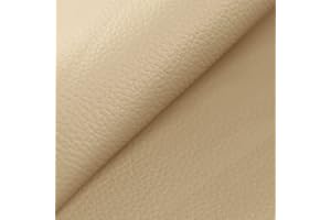 DESHOME Chiara - Tessuto al Metro Similpelle Idrorepellente anti-screpolatura Stoffa in Ecopelle h 140 cm per rivestimento divani, cuscini, tappezzeria (Sabbia, 1 metro)