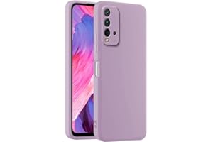 HULLIN Custodia per Telefono in Silicone Colorato, Adatta per Redmi 9T (4G) (6.53") - Erba Viola
