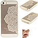 Produktbild Ooboom iPhone 5SE Hülle Handy Tasche Transparent TPU Silikon Ultra Dünn Schlank Schutzhülle Case Cover für iPhone 5SE - Weiß Blume