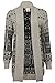 Womens Long Sleeves Front Open Skull & Owl Knitted Cardigan Top