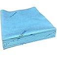 Hi-Shine 10 Next Generation Microfibre Cloth 40x40cm – Chemical Free Microfibre Cleaning Cloth for Glass, Glasses, Stainless Steel, Shiny Surfaces, Window - Blue