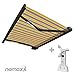 Produktbild Nemaxx FCA45X Vollkassettenmarkise mit Licht- und Windsensor 4,5m x 3m gelb-grau: Kassettenmarkise für optimale Beschattung aus UV-beständigem und wetterfestem Acryltuch - Markise in grauer Kassette - nach DIN EN 13561