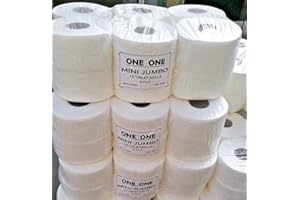 ONEONE Mini Jumbo Toilet Roll 2 Ply Pure Soft Quality UK Made by Super Maxx® (24+12Free Rolls)