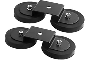 Willpower 2 pièces Support de montage de barre lumineuse LED à base magnétique, Support ventouse puissant, Convient pour voiture véhicule tout-terrain phare de camion barre lumineuse de toit.