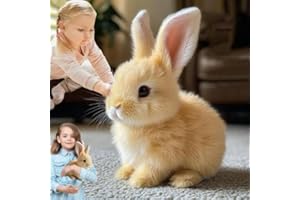 Générique Bunny Pal-Peluche Lapin, Lapin Robot Interactif, Jouet Peluche Paques, Mon Lapins Réaliste, Jumping, Twitching, and Shaking Ears