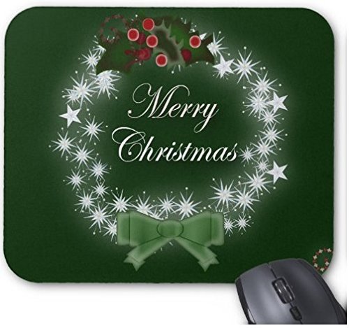 Preisvergleich Produktbild Traditioneller Weihnachtskranz und Mistel Mauspad 7 x 8,66 Zoll