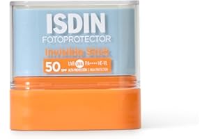 ISDIN Fotoprotector Invisible Stick SPF 50 (10 g) | Crema Solare in Stick per Facilitare la Riapplicazione