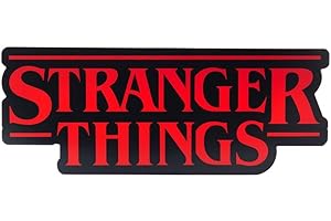 Stranger Things Shaped Logo Light, 30cm (11.8") Wide Wall or Desk Lamp with USB or Battery Power, Phase & Pulse Modes, Officially Licensed Netflix Merchandise | Paladone