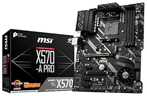 MSI X570-A PRO Motherboard (AMD AM4, DDR4, PCIe 4.0, SATA 6Gb/s, M.2, USB 3.2 Gen 2, HDMI, ATX)