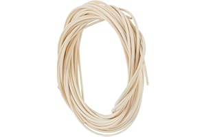 AHANDMAKER Tiras redondas de mimbre de ratán natural de 2 mm para cestas, muebles, sillas, reparación de tejidos, manualidades, látigo de papaya