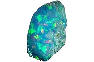 LARA GEMS STONES AND JEWELLERS Piedra de ópalo opal etíope 100 % natural, cristal crudo, piedra natal de octubre, gema para hacer joyas, ópalo ultra llamativo, roca de ópalo, piedra seleccionada a mano, tamaño: 09 x 14 x 03 mm