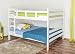 Produktbild Etagenbett für Erwachsene"Easy Premium Line" K16/n, Kopf- und Fußteil gerade, Buche Vollholz massiv weiß lackiert - Liegefläche: 160 x 200 cm, teilbar