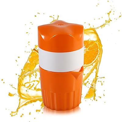 Yosoo Presse-agrumes Manuel Portable Pour Oranges Presse-fruits Mini À Main (couleur: Orange Et Blanc)