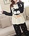 VENTELAN Women's Cat Eat Fish Novelty Cute Autumn Casual Buttom Pyjamas Set