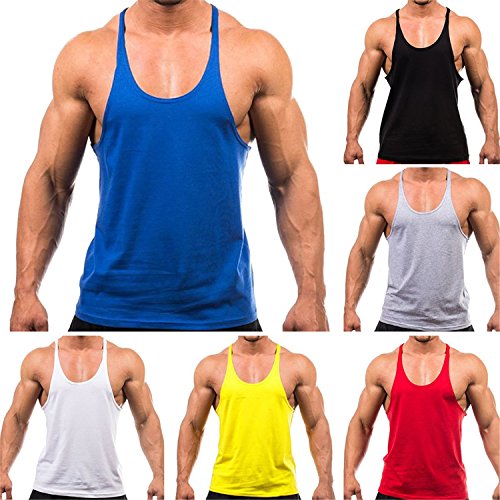 Laitb Herren Sportshirt Sport Tank Top Trägershirt Tanktops Fitness Shirt Unterhemd - 3