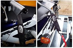 R&G RG RACING Black Nylon Flat Strap with Buckle Motorcycle Handlebar Top Strap