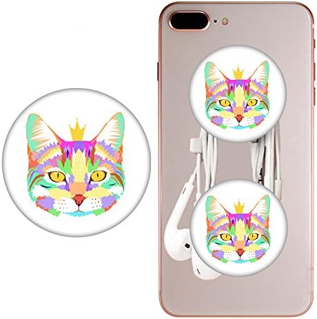 Mobile Phone Holder,Expanding Stand Grip Pop Mount Socket for Smartphones iPhone and Tablets - Color cat