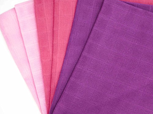 divata Mini-Mulltücher/Mullwaschlappen – 6er Set Beere 37×37 – kleine farbige Spucktücher aus 100% Baumwolle, Oeko-Tex-Zertifiziert - 3