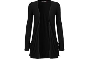 CANDID STYLES Kids Girls Open Front Slouch Long Hip Boyfriend Pocket Cardigan Top Age 5-13