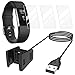 Price comparison product image Charger for Fitbit Charge 2 with TPU Screen Protectors, FineGood USB Charging Cable Dock Adapter, 3 Pack Anti-scratch Protective Films for Fitness Tracker