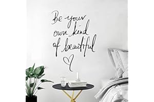 MEFUNY Be Your Own Kind of Beautiful Vinyl Wall Quotes Stickers Ability Motivation Attitude Inspirational Saying Home Decals Quote Home Decor for Office School Classroom Teen Dorm Room Wall Decal