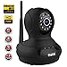 [2015 New Model] Network IP Camera, MAISI Indoor Wireless Day Night Pan/Tilt Baby Monitor / Surveillance Network IP Camera, and MORE (HD 1280x720p Mega-Pixels, Two Way Talk, Built-in Mic & Speaker, QR Code Scan & Connect, iPhone & Android Mobile View, Motion Detection & Push Notification, Enhanced Wi-Fi 3dB Antenna, Black)