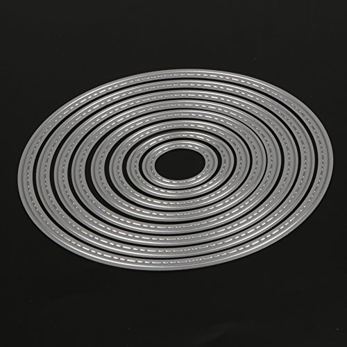 Amazingdeal365 8 PCS Ring Metall Form Schablonen Schneiden DIY Dekor Sammelalbum Karten Buchzeichen Lesezeichen als Geschenk für Freunde Geburtstag Kinder,Kindergarten Hobby Schule Handarbeit Unterricht usw. Ein tolles Geschenk! - 5