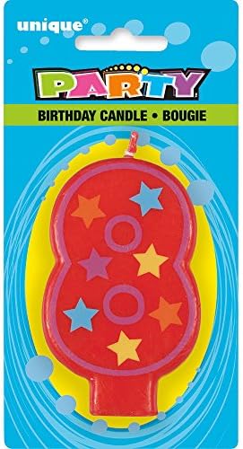 Unique Party 37558 - Decorative Number 8 Birthday Candle