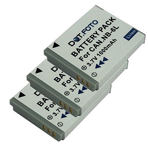 3 x Dot Foto Batterie de qualit pour Canon NB-6L NB-6LH - 3 7v 1000mAh - garantie de 2 ans - Canon Digital IXUS 85 IS 95 IS 105 107 200 IS 210 300 HS 310 HS Canon PowerShot D10 D20 D30 S90 S95 S120 SX170 IS SX240 HS SX260 HS SX270 HS SX500 IS SX510 IS SX520 HS SX530 HS SX600 HS SX610 HS SX700 HS SX710 HS 3 x Dot Foto Batterie de qualit pour Canon NB-6L NB-6LH - 3 7v 1000mAh - garantie de 2 ans - Canon Digital IXUS 85 IS 95 IS 105 107 200 IS 210 300 HS 310 HS Canon PowerShot D10 D20 D30 S90 S95 S120 SX170 IS SX240 HS SX260 HS SX270 HS SX500 IS SX510 IS SX520 HS SX530 HS SX600 HS SX610 HS SX700 HS SX710 HS