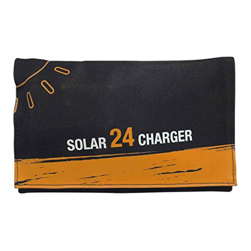 Preisvergleich Produktbild Providethebest 24W faltbare Solaraufladeeinheit Triple-USB-Solarstrom-Ladegerät Panel Module Wasserdichte Generator für iPhone und Android Phones GPS