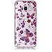 Produktbild Hozor Niedlich Mode Glitzer Muster Ultra Dünn Durchsichtige Handy Hülle für Samsung Galaxy S8 Plus S8+ 6.2 zoll Stylish Weiche Silikon TPU Handy Schutzhülle Bumper Case - Lila Schmetterling