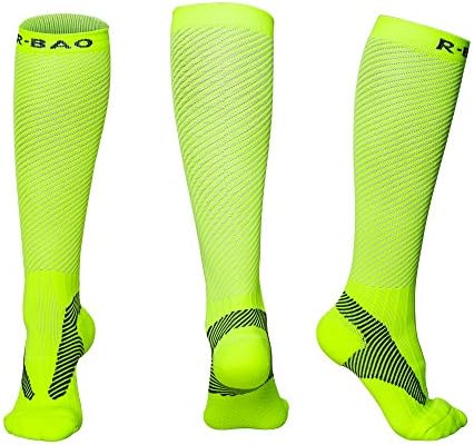 Compression Socks for Men &amp; Women, Graduated Compression Anti DVT Improved Leg Blood Circulation, Best Partner for All Sports, Flight, Work, Pregnancy, Nurse, Reduced Fatigue &amp; Better for Recovery (green, L)