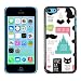 Produktbild TopCaseStore / Snap On Gummi Schwarz Schutz Hülle Case Cover - Pussy Cat Poodle Paris French France Love - Apple iPhone 5C