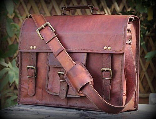classy design Vintage Leather Laptop Bag 15" Messenger Handmade Briefcase Crossbody Shoulder Bag