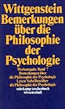 Image de Werkausgabe, Band 7: Bemerkungen über die Philosophie der Psychologie. Letzte Schriften über die P