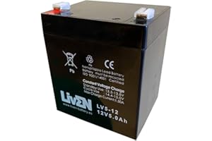 Batería AGM 12V 5Ah C-20 Sin Mantenimiento - Equipos Seguridad/Médicos/SAI/Comunicación/Emergencia | LIVEN LV5-12