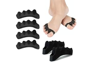 PSOWQ Separateur Orteil Hallux Valgus [6X], Ecarteur Orteil, Silicone Amélioré, 0% BPA, Silicone en Gel Souple, pour Femmes et Hommes Soulagement Instantané de la Douleur Espaceurs d'orteils