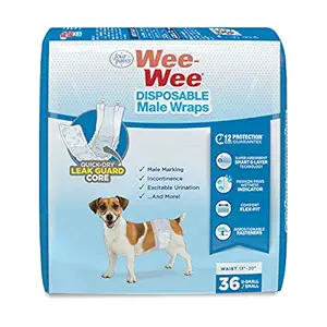 Wee-Wee Disposable Male Dog Wraps