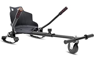 HoverSport HOVERKART - Go Kart Adjustable Hoverkart Seat For Electric Self Balancing Scooters - Fits All Hover Board Sizes - 6.5", 8" and 10" (Black)