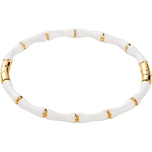 Black Bamboo Evil Eye Gold Plated Cuff Bracelet – Nazar Bangle for Women, Stainless Steel, Waterproof, Anti-Tarnish Free Jewelry